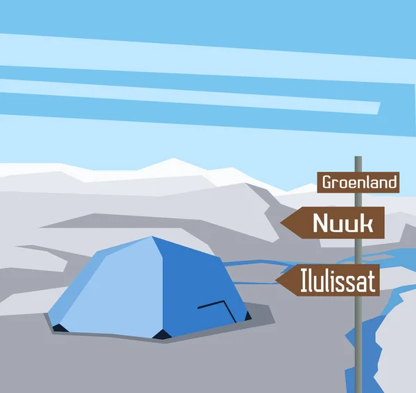 Carte du Groenland infographies par pays — Image vectorielle