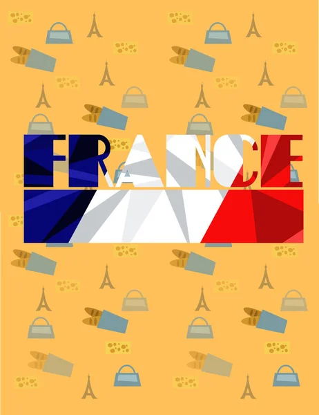Frankrike karta land infographics — Stock vektor