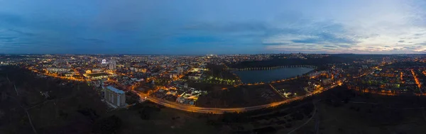 Chisinau havadan drone panoramik görünümü — Stok fotoğraf
