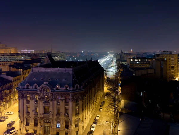 Widok z lotu ptaka miasta Bukareszt — Zdjęcie stockowe