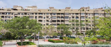 Valencia, Sp daire bina bir blok geniş panormaik görünümü