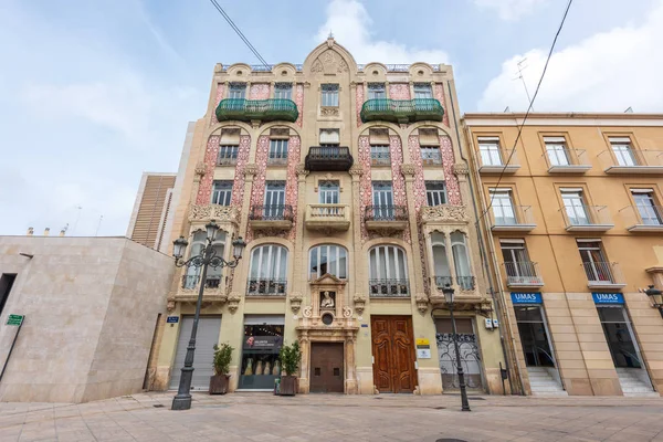 The facade of a building from Valencia — Stock Photo, Image