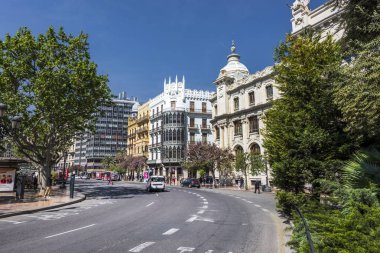 Valencia sokaklarında Avrupa mimarisi
