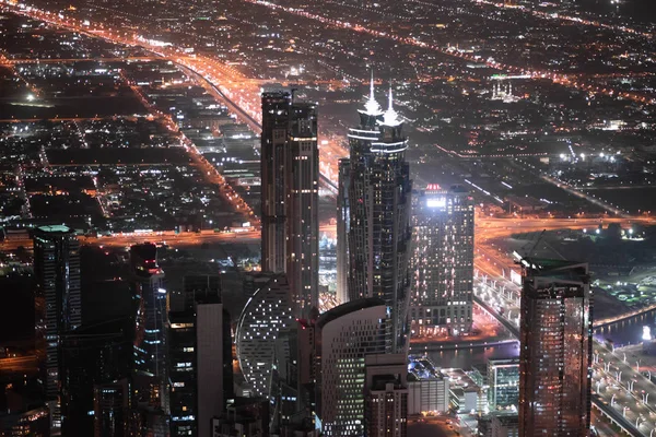 Vista colorida de Dubai, Emirados Árabes Unidos — Fotografia de Stock