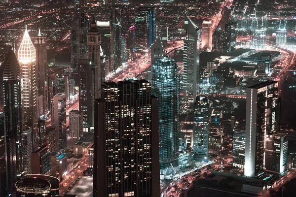 Farbenfrohe Sicht auf Dubai, vereinigte arabische Emirate — Stockfoto