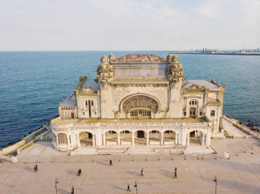 Picturesque view with the historic building of the Constanta Cas clipart