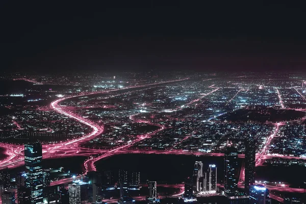 Kleurrijk uitzicht op Dubai, Verenigde Arabische Emiraten — Stockfoto