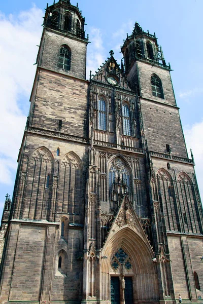 Fassade des Magdeburger Doms — Stockfoto