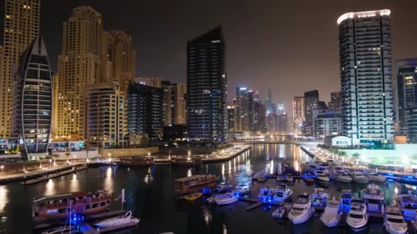 Dubai Emiratos Árabes Unidos Febrero 2019 Caducidad Aérea Los Barcos — Vídeos de Stock