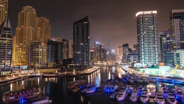 Dubai Emiratos Árabes Unidos Febrero 2019 Caducidad Aérea Los Barcos — Vídeo de stock