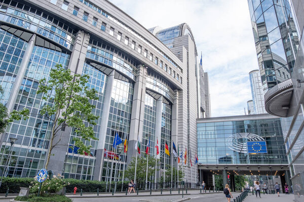 European Parliament building in Brussels, Belgium