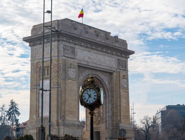 BUCHAREST, ROMANIA - 9 HAZİRAN, 2020: Zafer kemeri