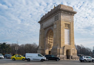 BUCHAREST, ROMANIA - 9 HAZİRAN, 2020: Zafer kemeri