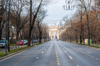 BUCHAREST, ROMANIA - 9 HAZİRAN, 2020: Maresal Constantin Prezan Bulvarı.