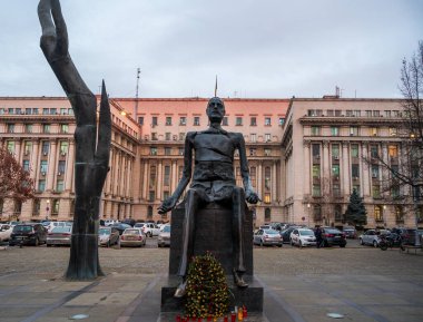 BUCHAREST, ROMANIA - 9 HAZİRAN, 2020: Iuliu Maniu Anıtı