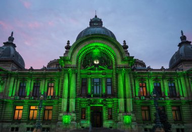 BUCHAREST, ROMANIA - 9 HAZİRAN, 2020: CEC Banka Binası