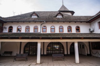 BUCHAREST, ROMANIA - 9 HAZİRAN, 2020: Ulusal Dimitrie Gusti Köyü Müzesi Oteli