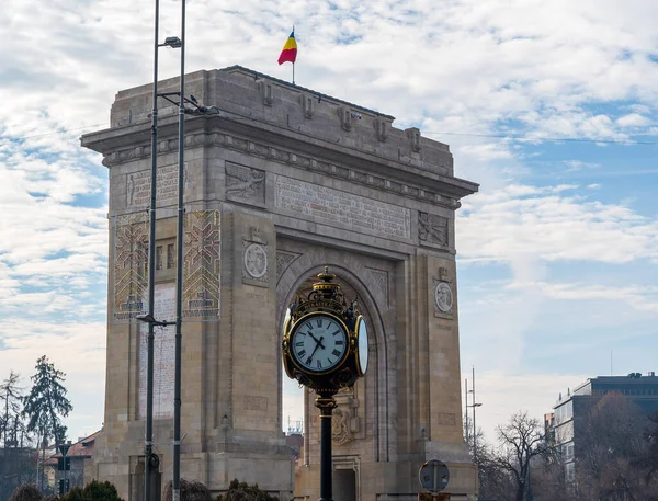 Bucharest Romania Enero 2020 Arco Triunfal — Foto de Stock