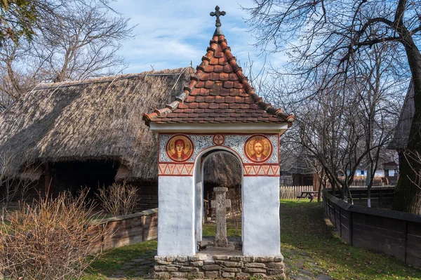 Bucharest Romania Enero 2020 Capilla Museo Nacional Dimitrie Gusti Pueblo —  Fotos de Stock