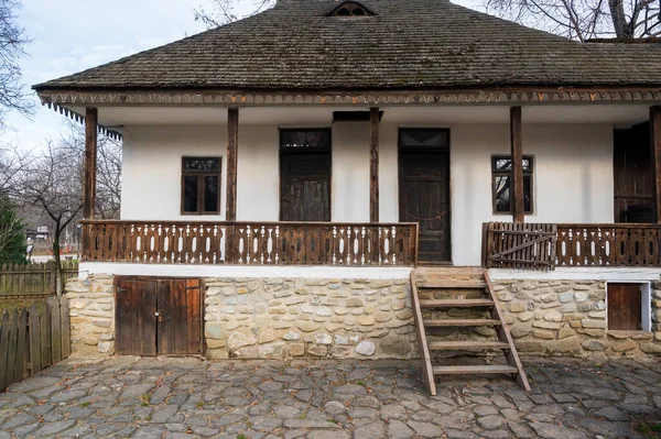 Bukaresz Rumunia Stycznia 2020 Domy Wiejskie Narodowym Muzeum Dimitrie Gusti — Zdjęcie stockowe