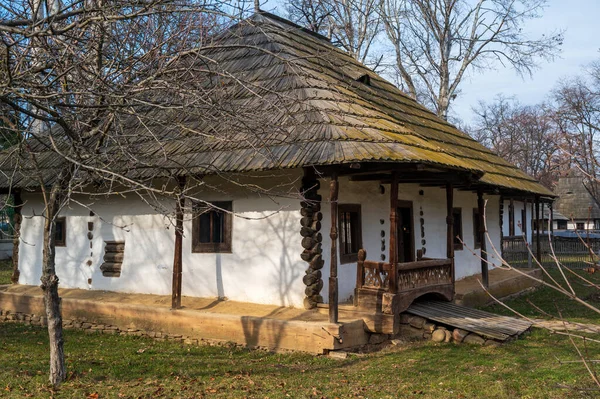 Bukaresz Rumunia Stycznia 2020 Domy Wiejskie Narodowym Muzeum Dimitrie Gusti — Zdjęcie stockowe