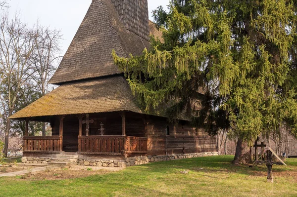 Bucharest Romania Enero 2020 Iglesia Rural Madera Museo Nacional Dimitrie —  Fotos de Stock