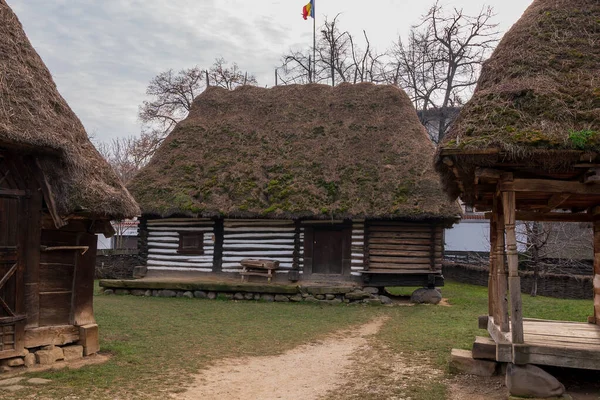 Bucharest Romania January 2020 Wooden Rural Houses National Museum Dimitrie — 스톡 사진