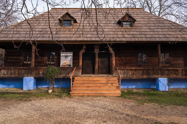Бухарест Румыния Января 2020 Деревянные Сельские Дома Национальном Музее Деревни — стоковое фото