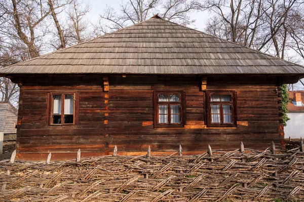 Bucharest Romania January 2020 Wooden Rural Houses National Museum Dimitrie — Stock Photo, Image