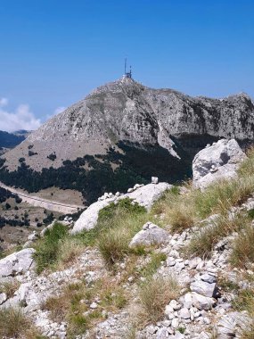 Karadağ 'da Lovcen Dağı manzarası