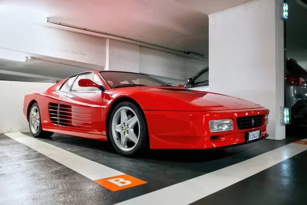 Monaco Monaco September 2019 Parked Ferrari — стокове фото