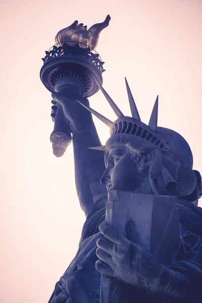 New York Usa September 2019 Statue Liberty Vibrant Colors — Stock Photo, Image