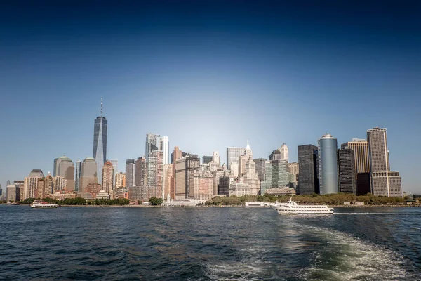 New York Usa September 2019 View Manhattan Water Cruise Ship — Stock Photo, Image