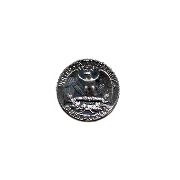 Cent Metal Coin White Background — Stock Photo, Image