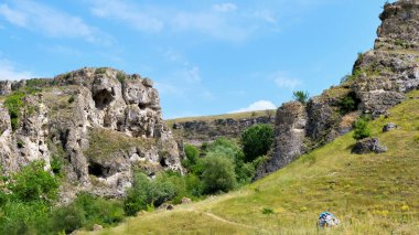 Kenarlarında kayalık kayalıklar, Moldova 'da yeşillik