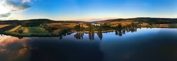 Nature Avec Lac Collines Moldavie Près Village Balanesti — Photo