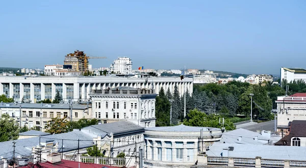Kišiněv Centrum Města Panorama Budovami Moldavsku — Stock fotografie