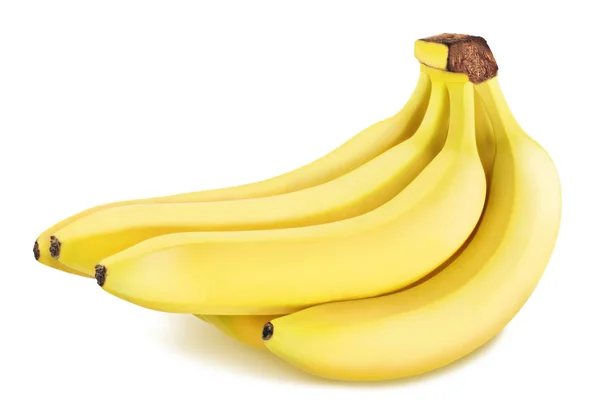 一束香蕉被隔离在白色. — 图库照片