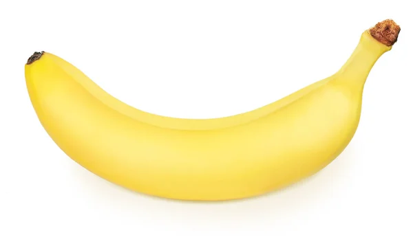 成熟的香蕉被隔离在白色。详细修饰. — 图库照片