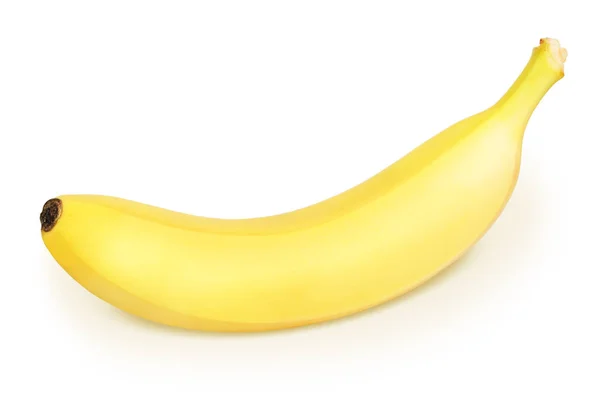 成熟的香蕉被隔离在白色。详细修饰. — 图库照片