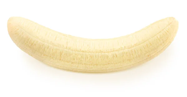 Shalled banana isolata su un bianco . — Foto Stock