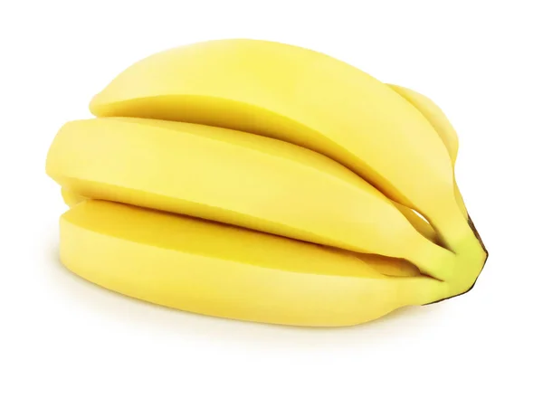 一束香蕉被隔离在白色. — 图库照片
