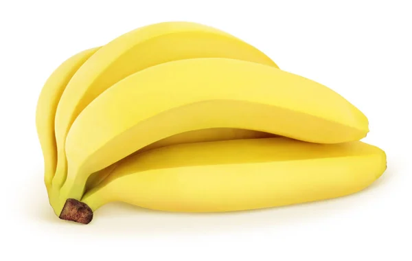 바나나는 흰색 절연의 무리. — 스톡 사진