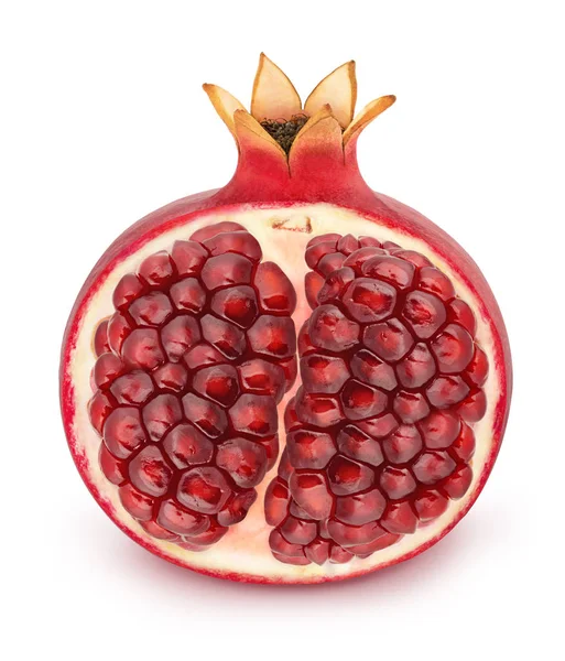 Halved pomegranate isolated on a white. — Stock Photo, Image