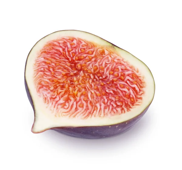 Beyaz izole yarıya incir.