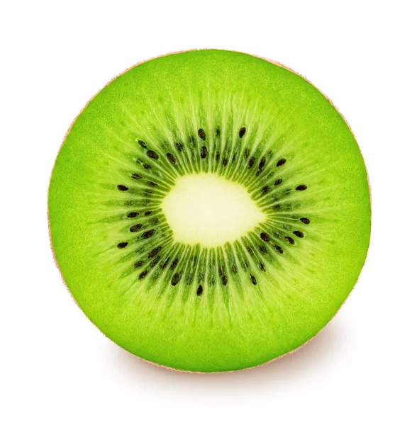 Fructe kiwi tăiate izolate pe un alb — Fotografie, imagine de stoc
