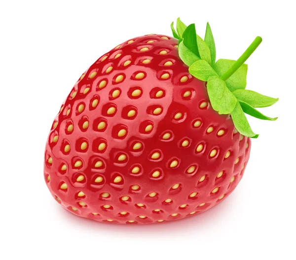 Φρέσκια φράουλα απομονωμένη σε λευκό φόντο. — Φωτογραφία Αρχείου