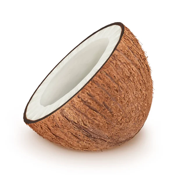 Half of coconut isolated on a white. — Stock Photo, Image