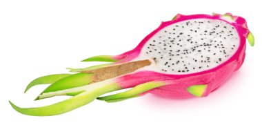 Beyaz arka planda izole edilmiş ejderha meyvesi.