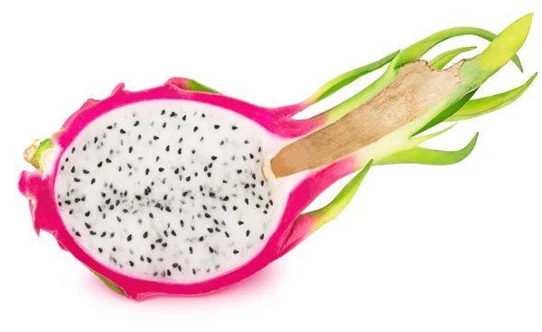 Halverade pitahaya isolerad på en vit bakgrund. — Stockfoto